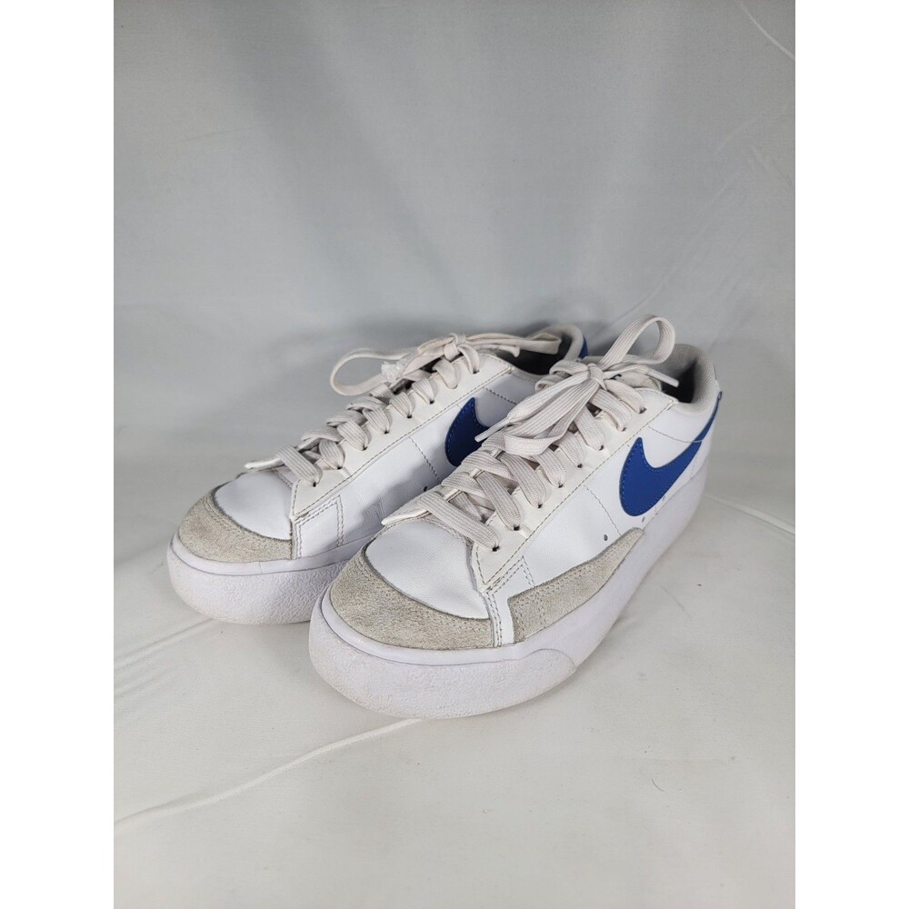 Nike Blazer Platform Low White/Game Royal Shoes Womens Size 7 US DJ0292-107